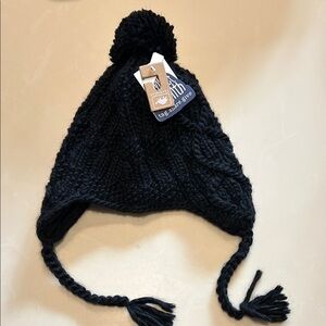 Cozy Black Knit Hat for Kids
